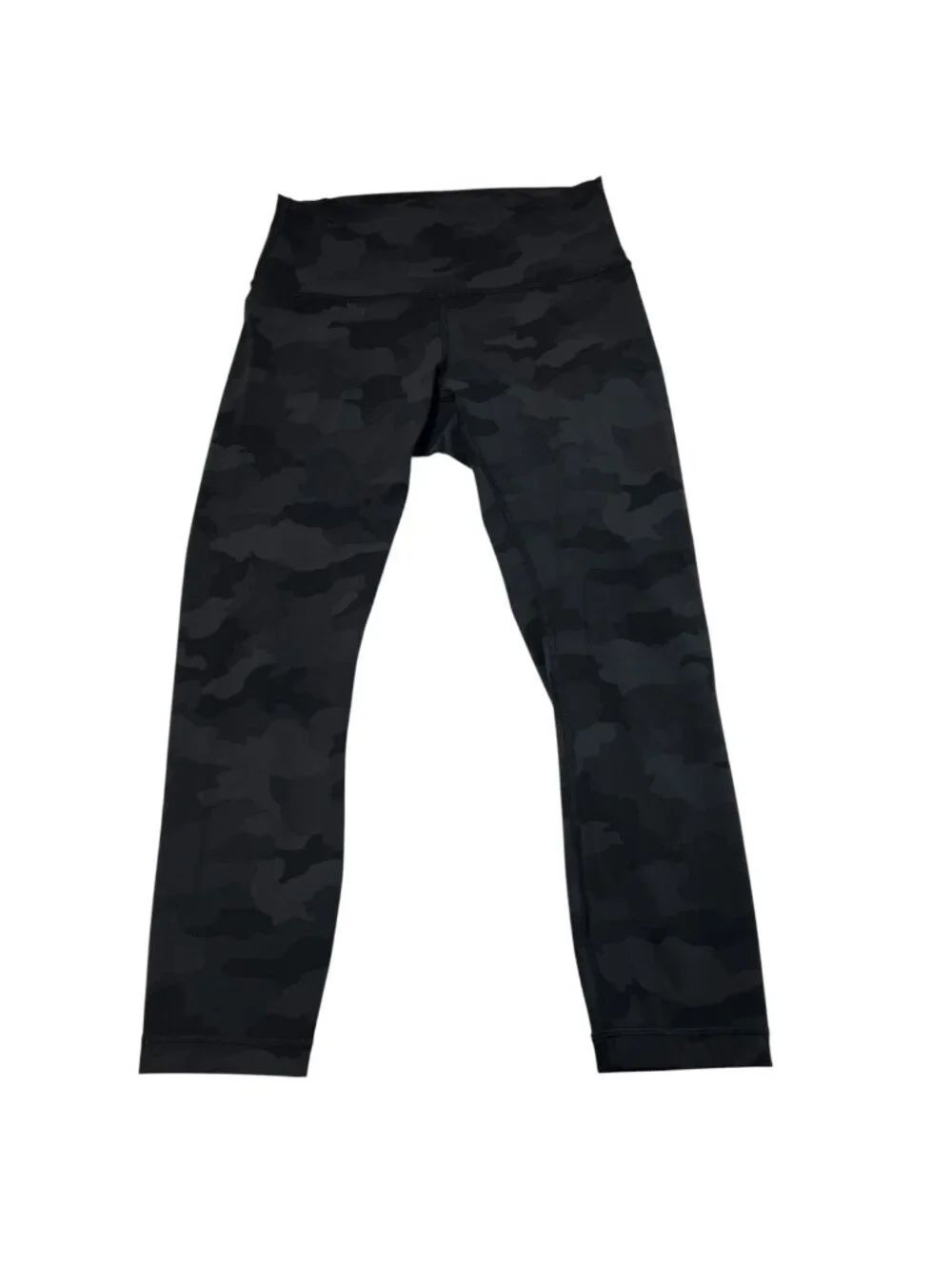 Lululemon Wunder Under High Rise Crop 22" Inseam Camo Deep Coal Size 6